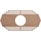 Ekena Millwork Chrysler Wood Fretwork Pierced Ceiling Medallion, Wood (Paint Grade), 36"W x 18"H x 9 1/2"ID x 3/8"T CMWP36X18X0375CSMF - alternate 1